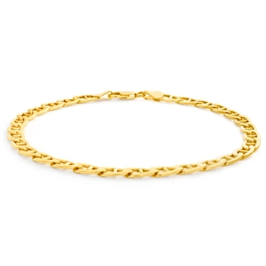 9ct Yellow Gold Alluring Silver Filled Anchor Bracelet
