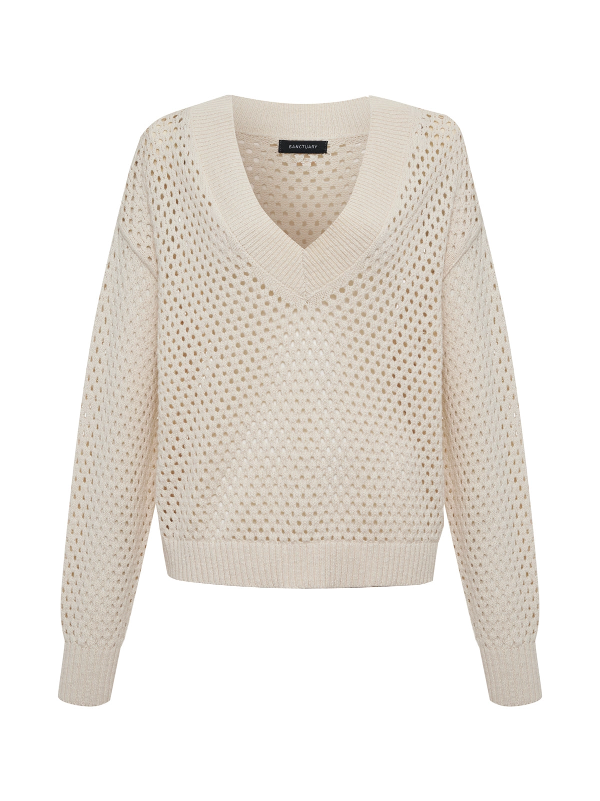 Airy Openwork Sweater Macrame