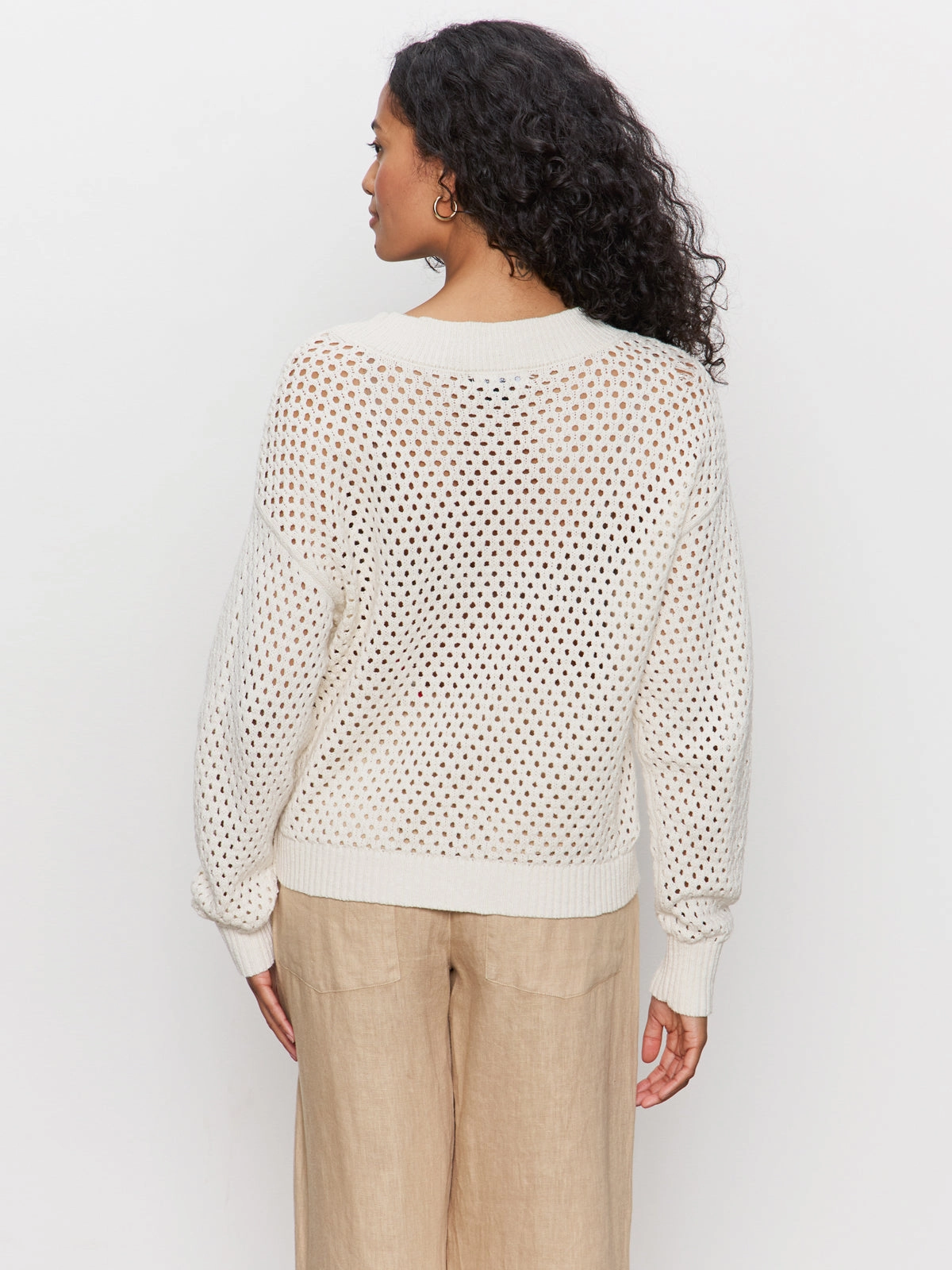 Airy Openwork Sweater Macrame