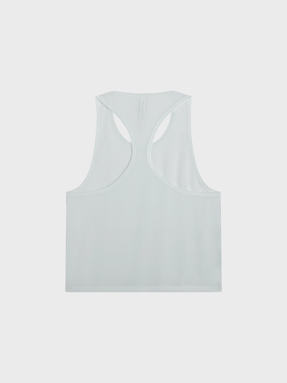 BARRY'S WHITE MESH RACERBACK TANK