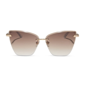 BECKY V - GOLD   BROWN GRADIENT SUNGLASSES