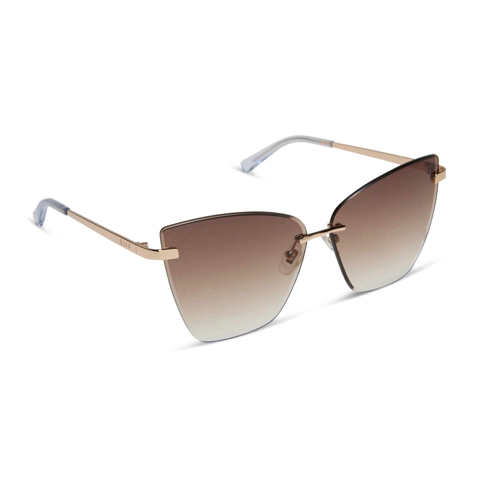 BECKY V - GOLD   BROWN GRADIENT SUNGLASSES