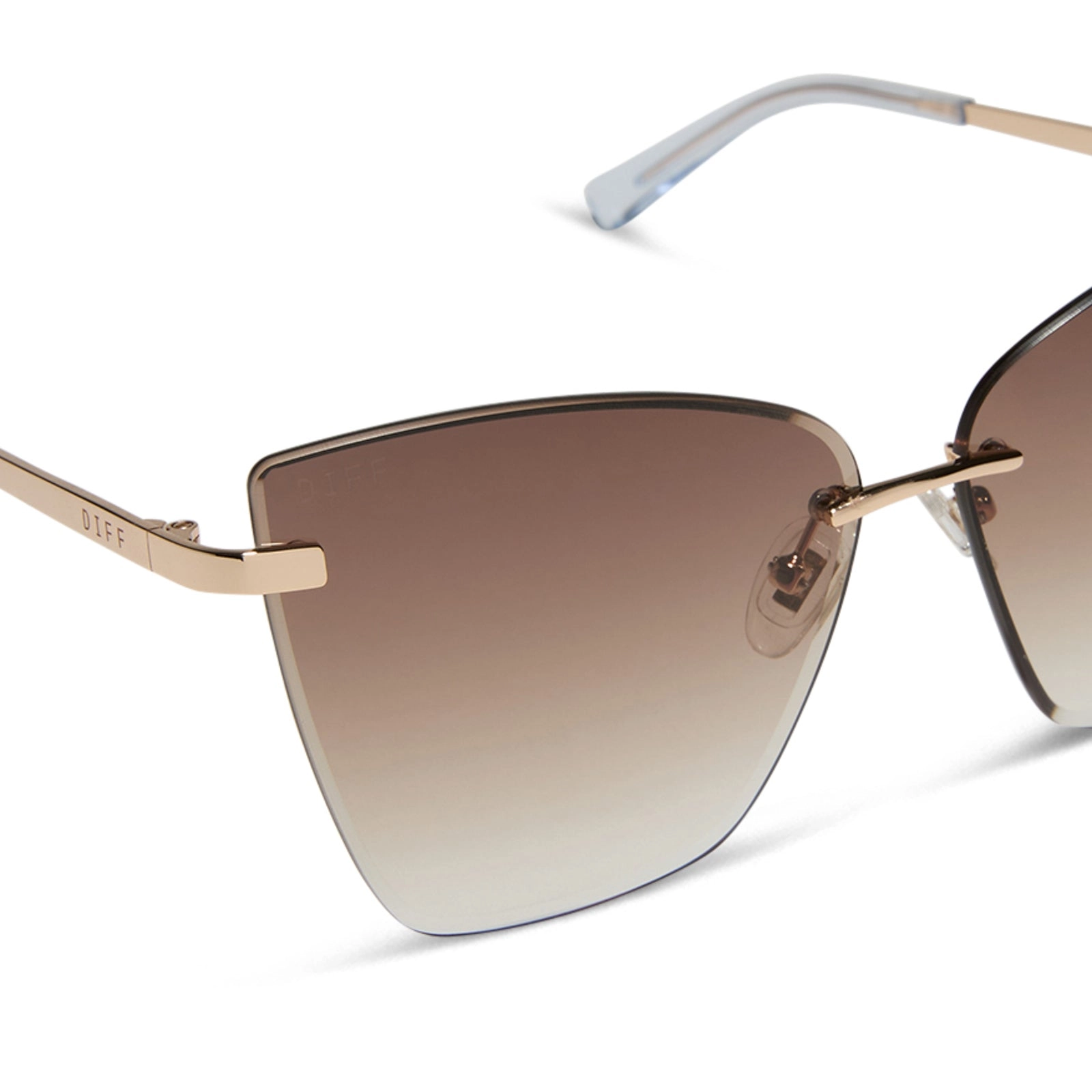 BECKY V - GOLD   BROWN GRADIENT SUNGLASSES