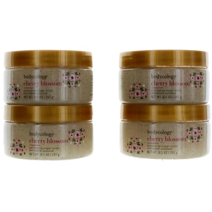 Bodycology Women's Exfoliante Sugar Scrub - 10.5 oz Cherry Blossom, Pack of 4