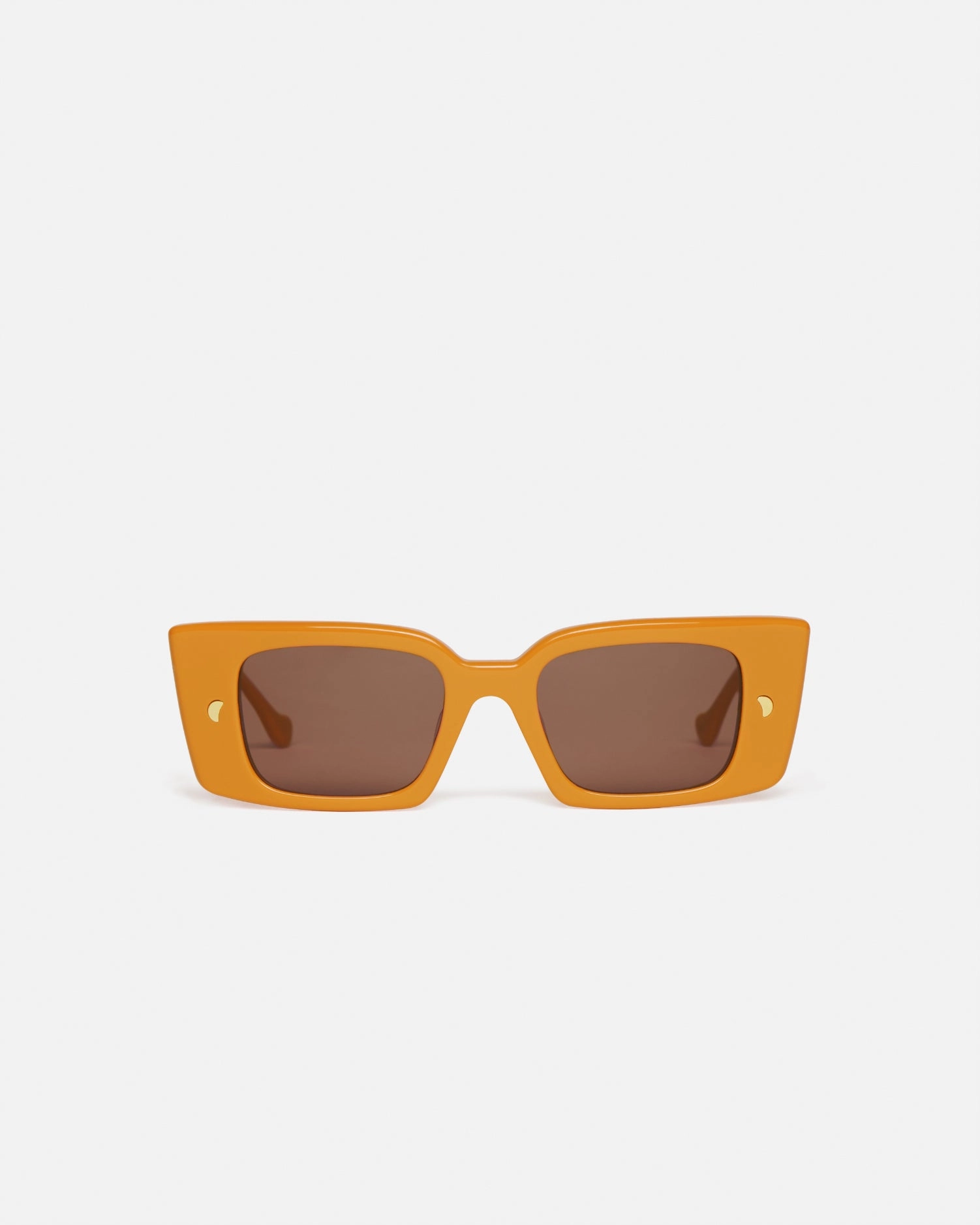 Carmel - Bio-Plastic Rectangle-Frame Sunglasses - Burnt Orange