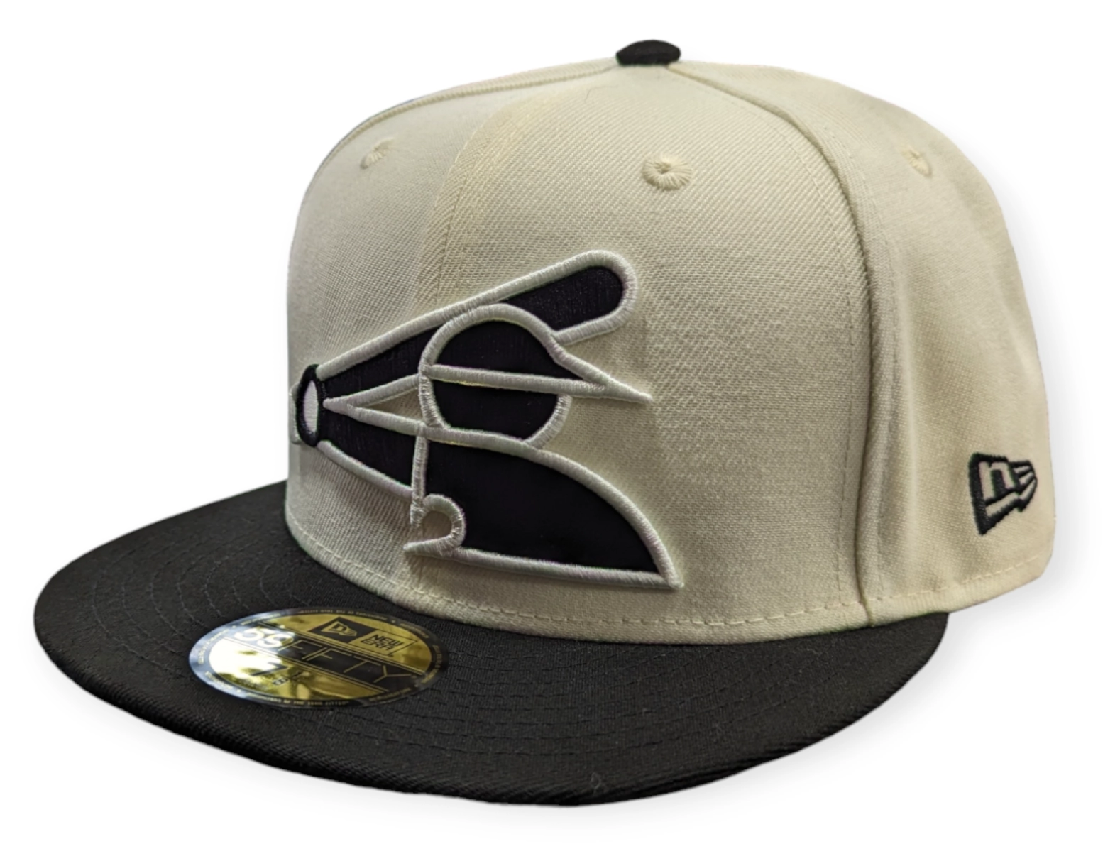 Chicago White Sox 2 Tone Chrome/Black New Era Batterman 59FIFTY Fitted Hat