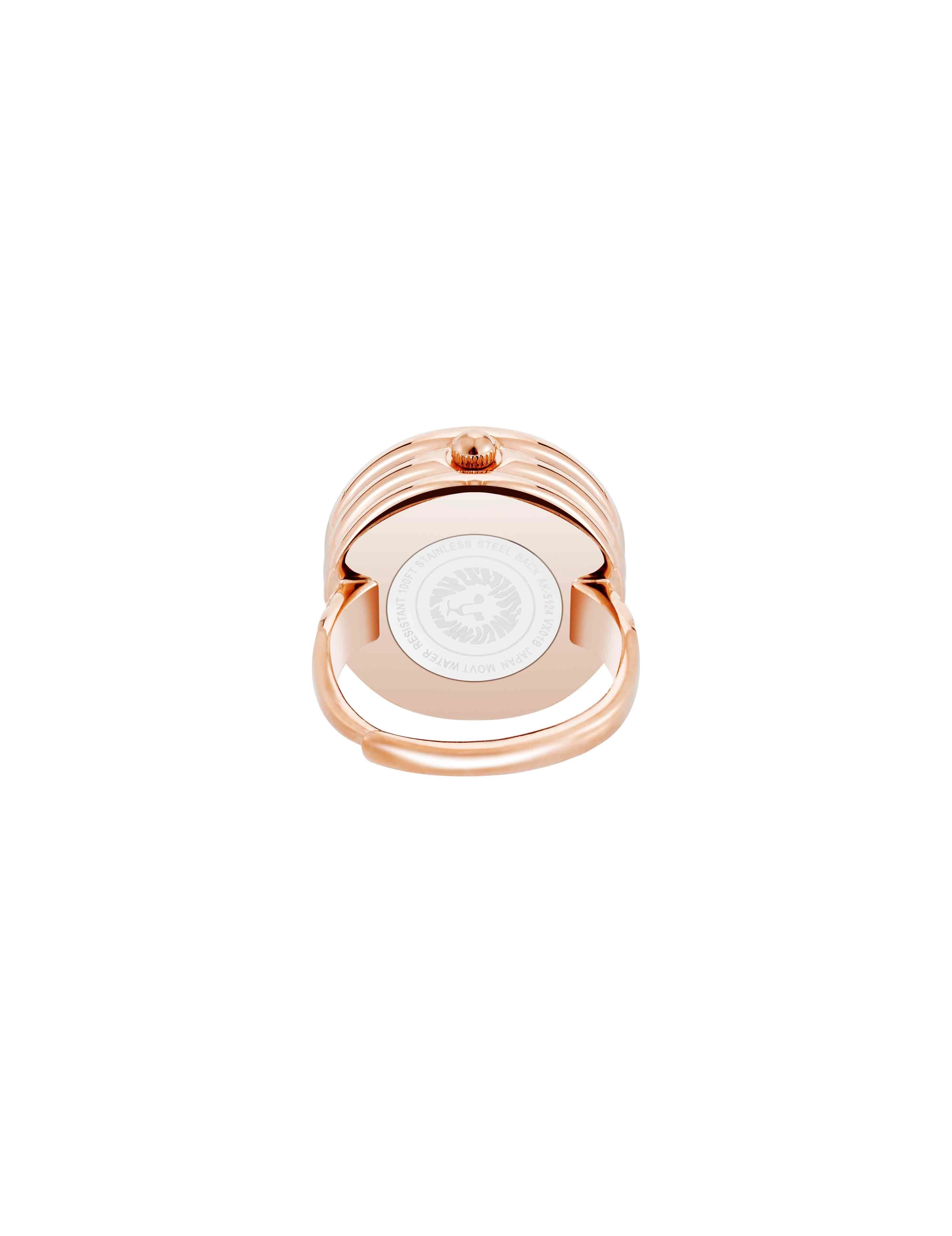 Faceted Crystal Ring Watch