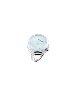 Faceted Crystal Ring Watch