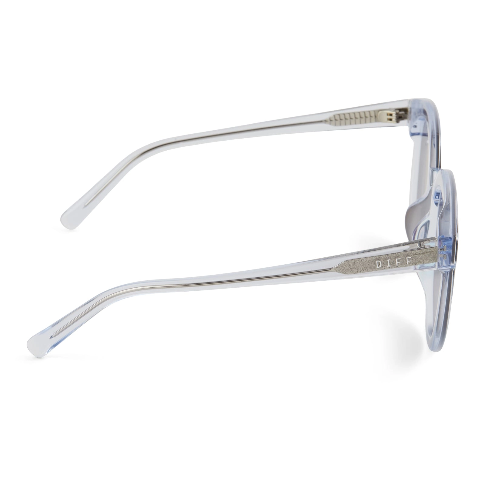GEMMA - CLEAR CRYSTAL   TEAL MIRROR SUNGLASSES