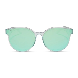GEMMA - OPALESCENT TURQUOISE   TURQUOISE ICE MIRROR SUNGLASSES
