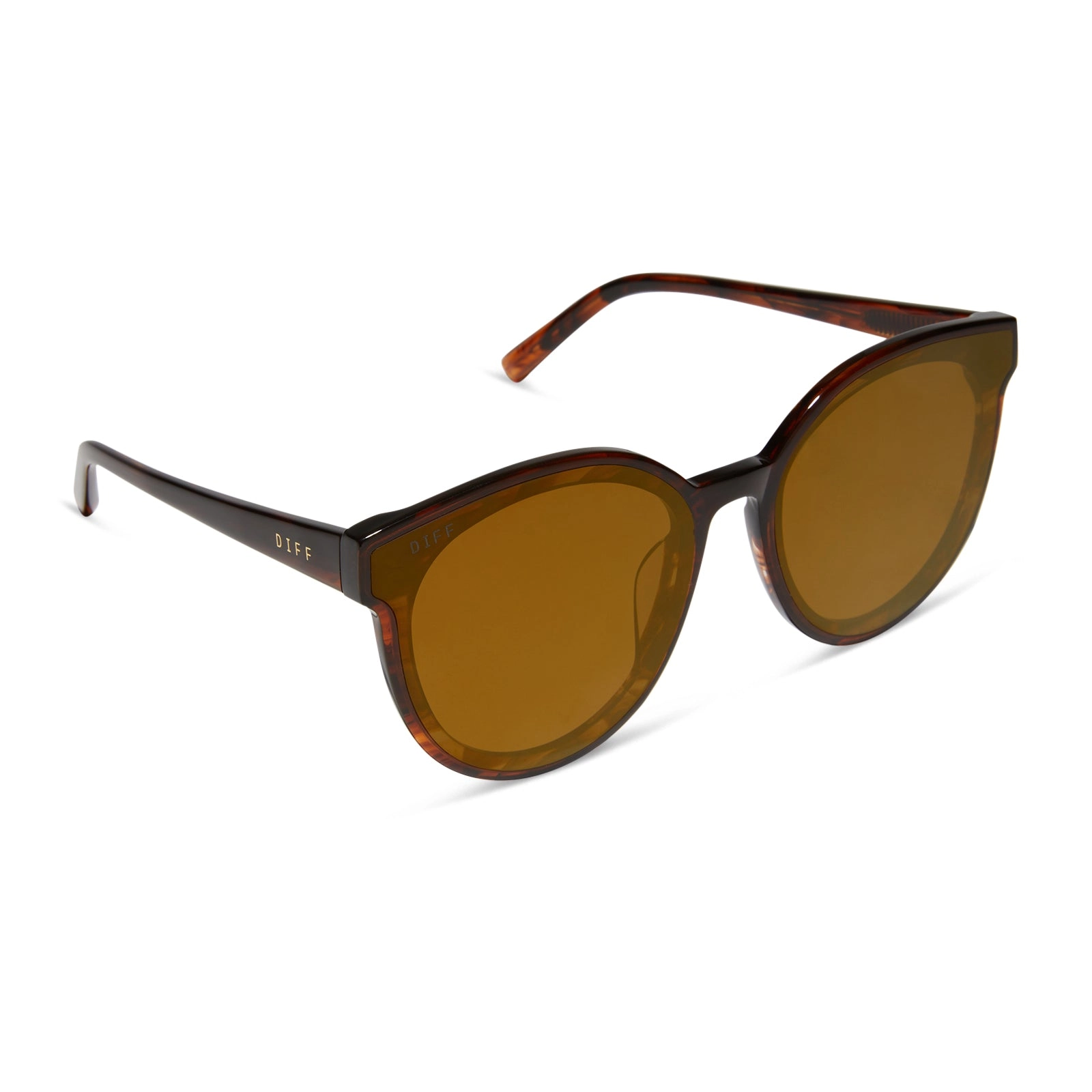 GEMMA - SEQUOIA TORTOISE   BROWN GOLD FLASH SUNGLASSES