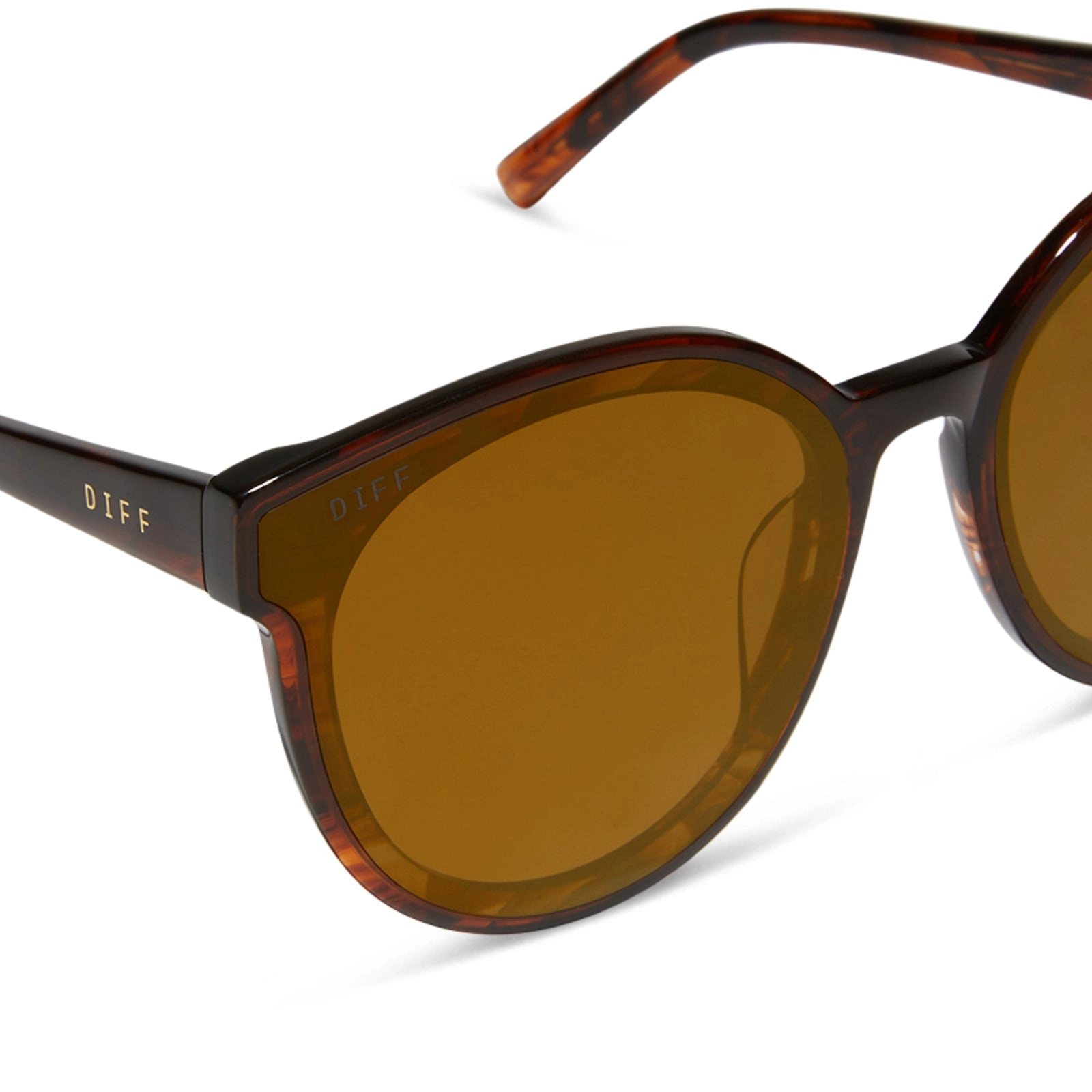 GEMMA - SEQUOIA TORTOISE   BROWN GOLD FLASH SUNGLASSES
