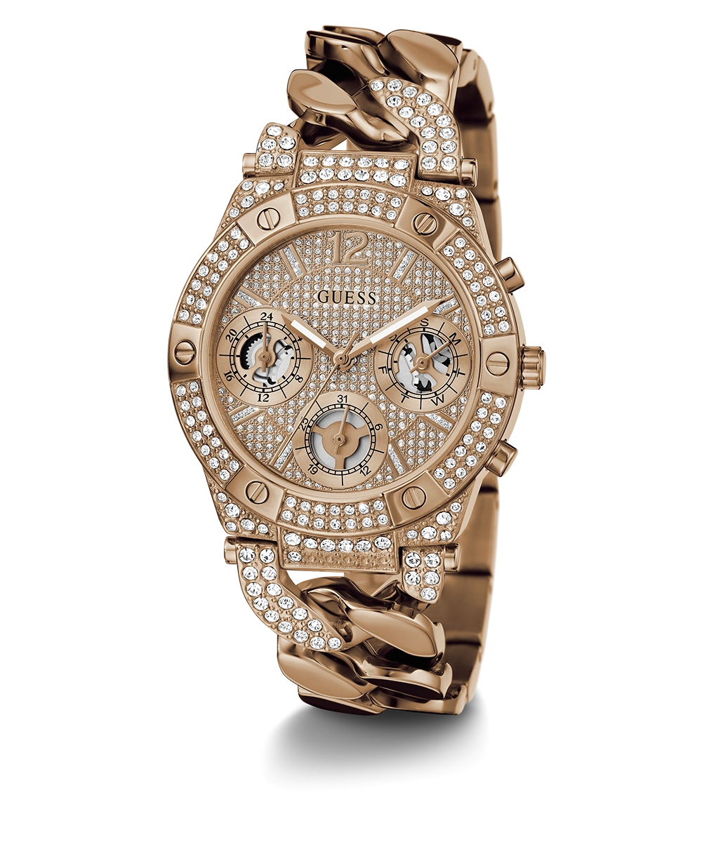 GUESS Ladies Rose Gold Tone Multi-function Watch