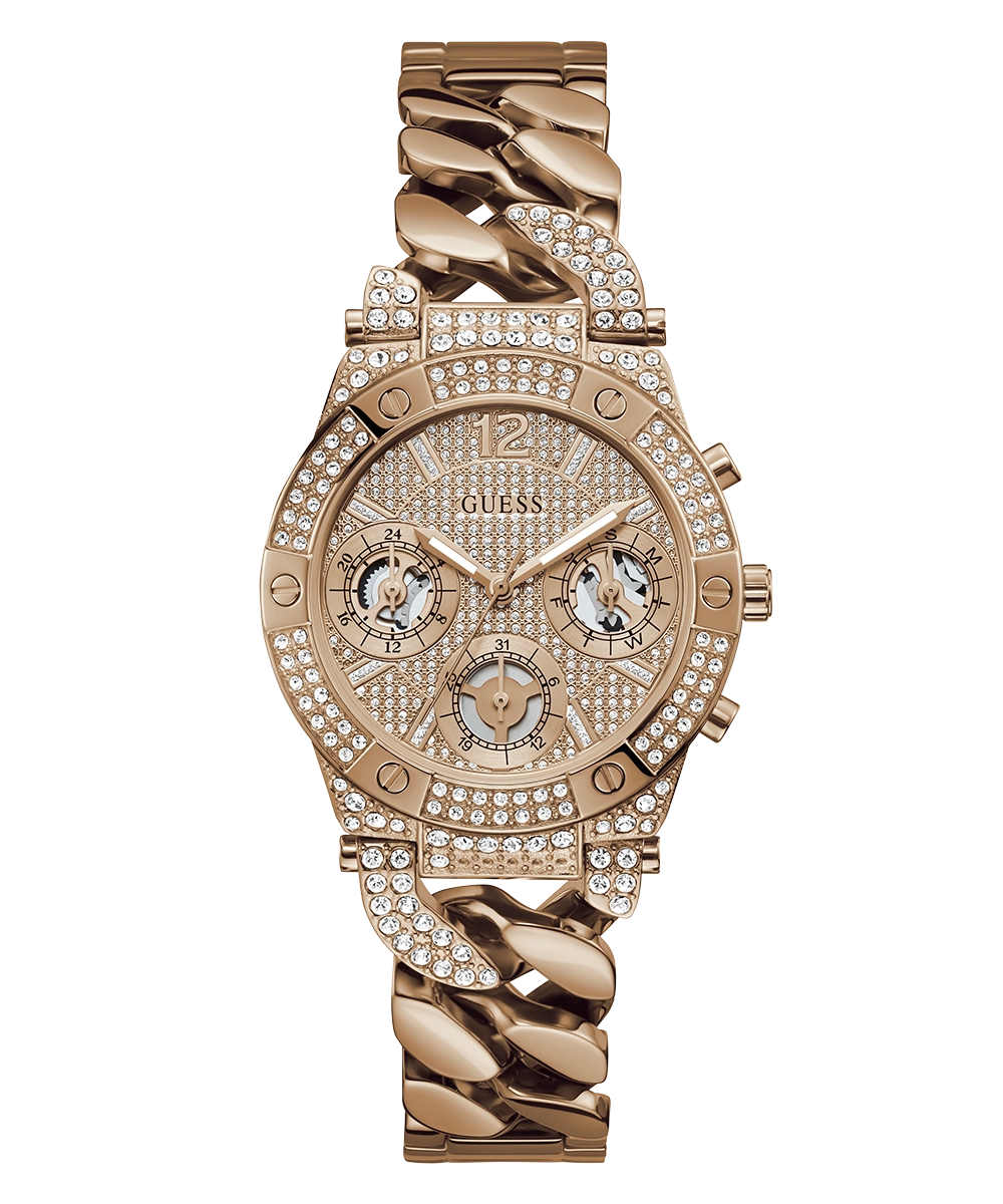 GUESS Ladies Rose Gold Tone Multi-function Watch