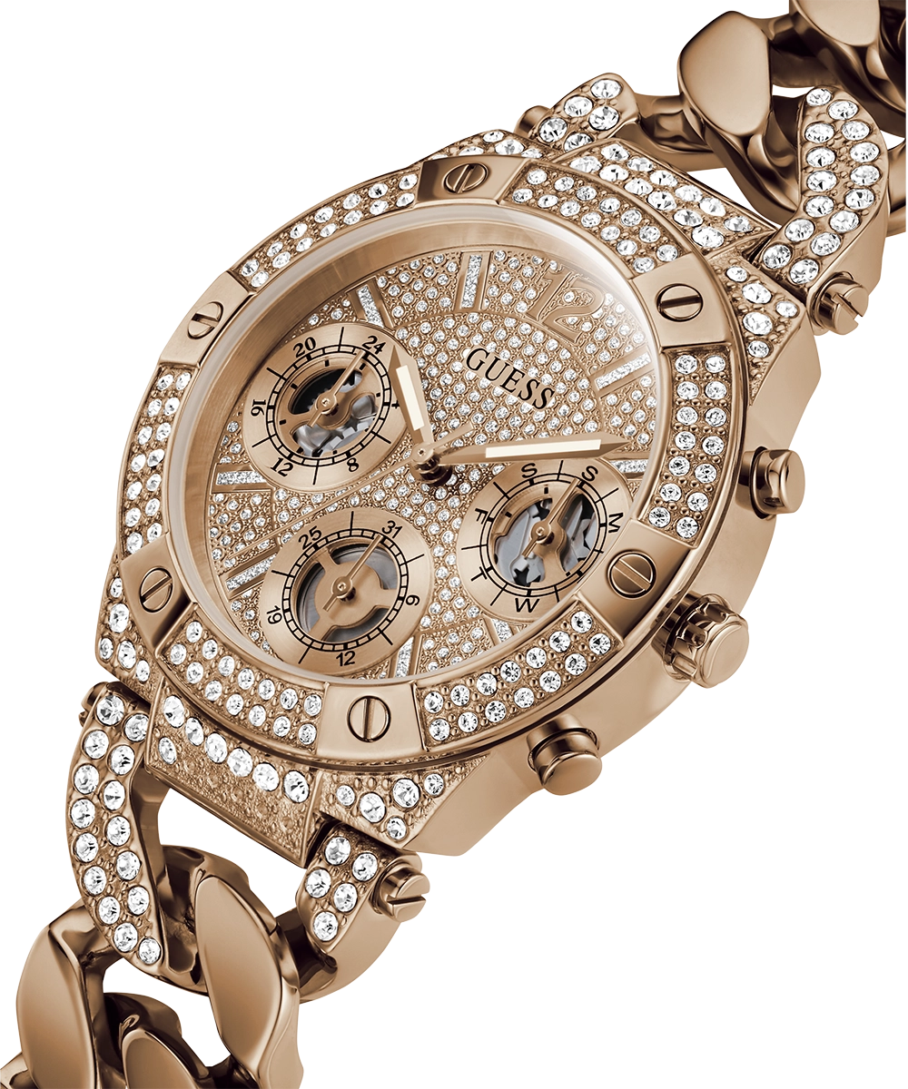 GUESS Ladies Rose Gold Tone Multi-function Watch