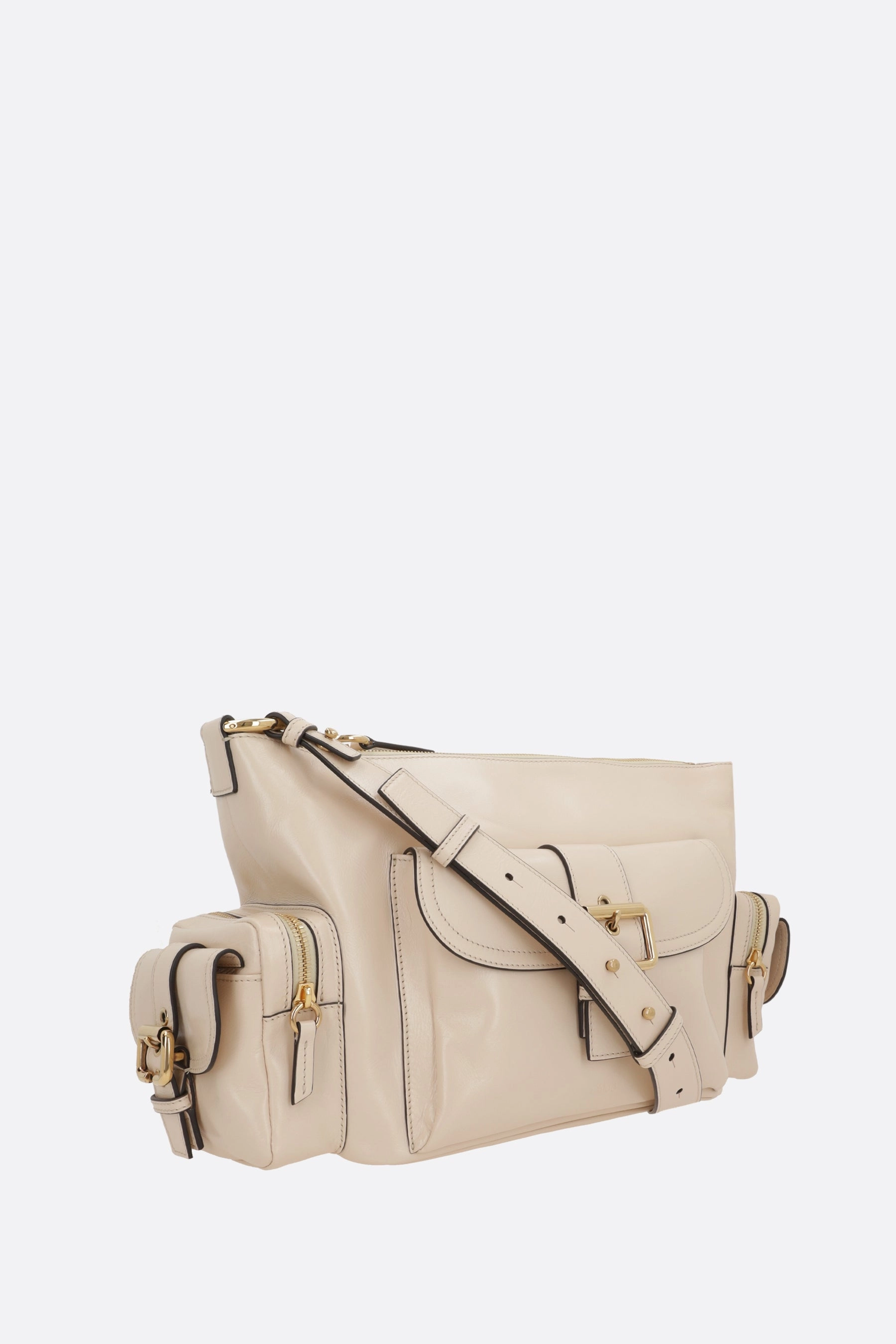 medium Camera Bag in glossy leather