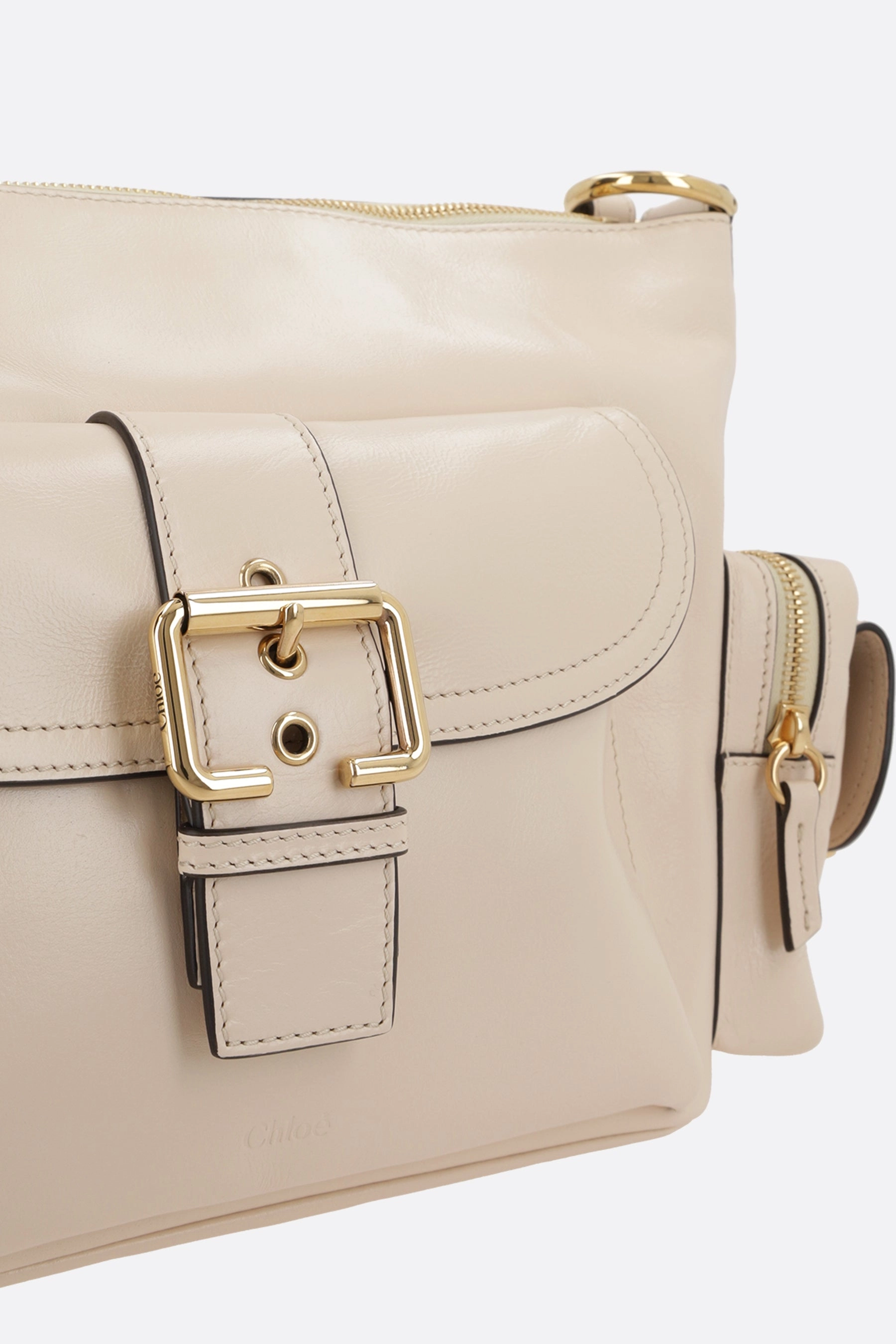 medium Camera Bag in glossy leather
