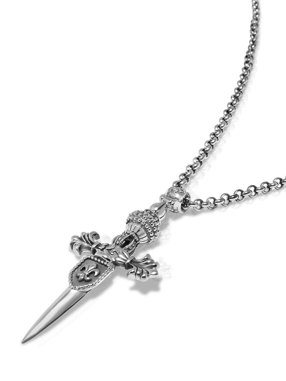Men's Silver Large Sword Necklace