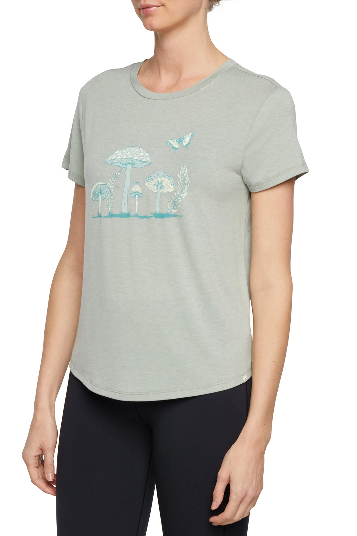 Monica Tee - Heather Iceberg Green