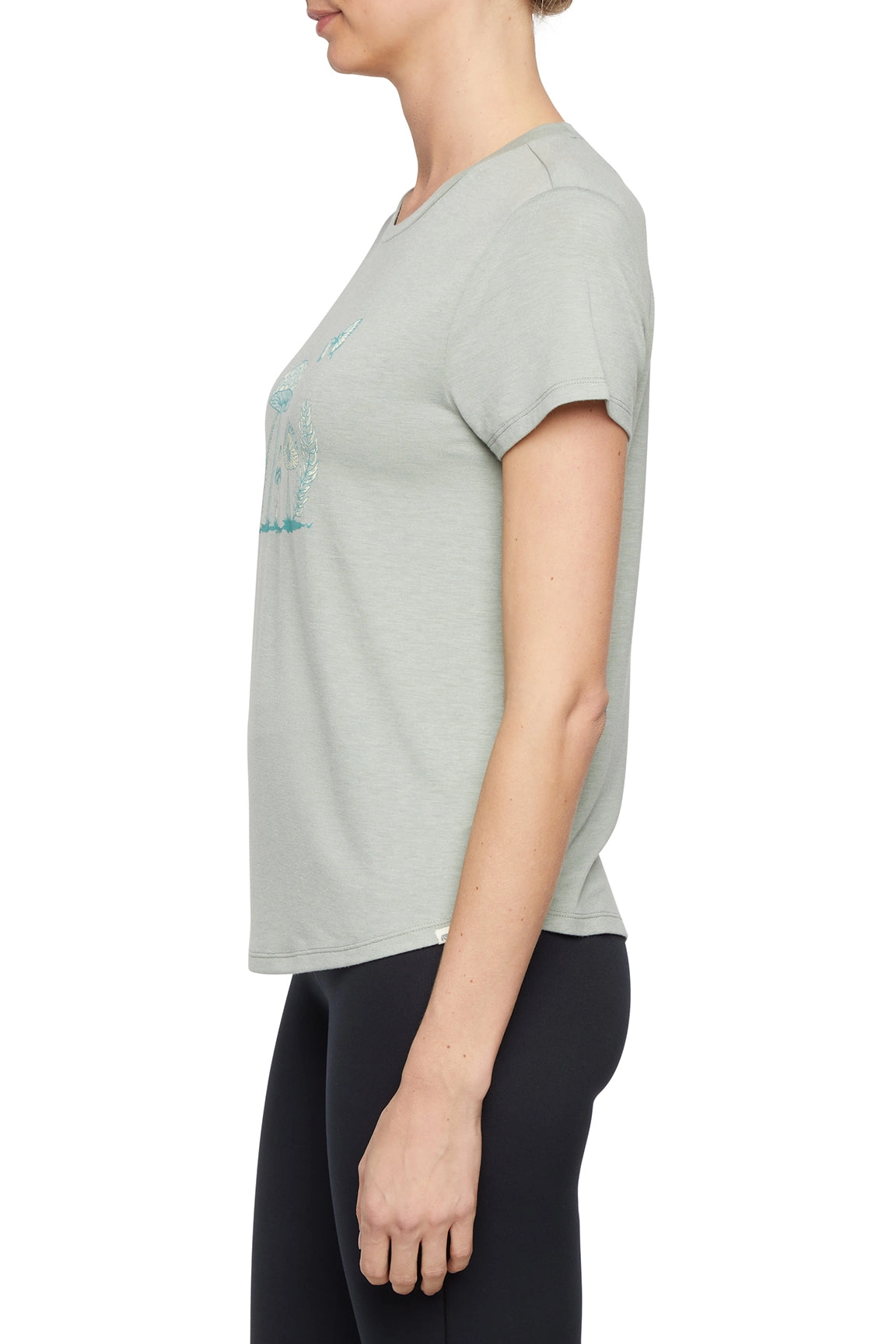 Monica Tee - Heather Iceberg Green