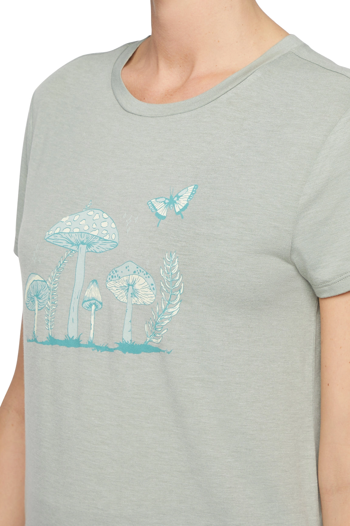 Monica Tee - Heather Iceberg Green