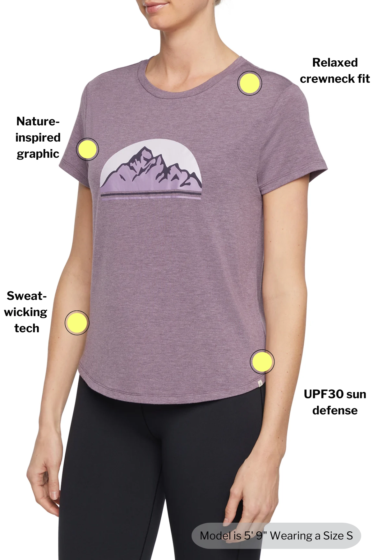 Monica Tee - Heather Vintage Violet