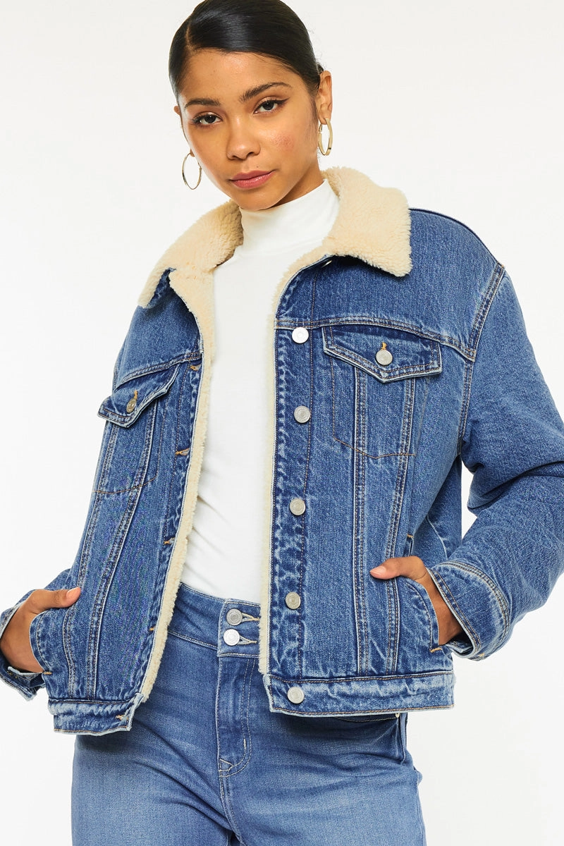Rosalia  Cropped Sherpa Jacket