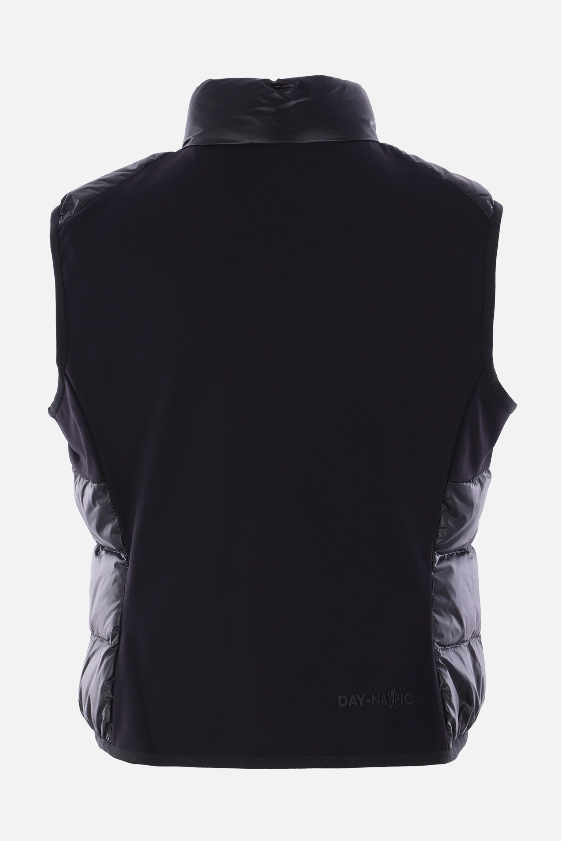 sleeveless down jacket in glossy nylon