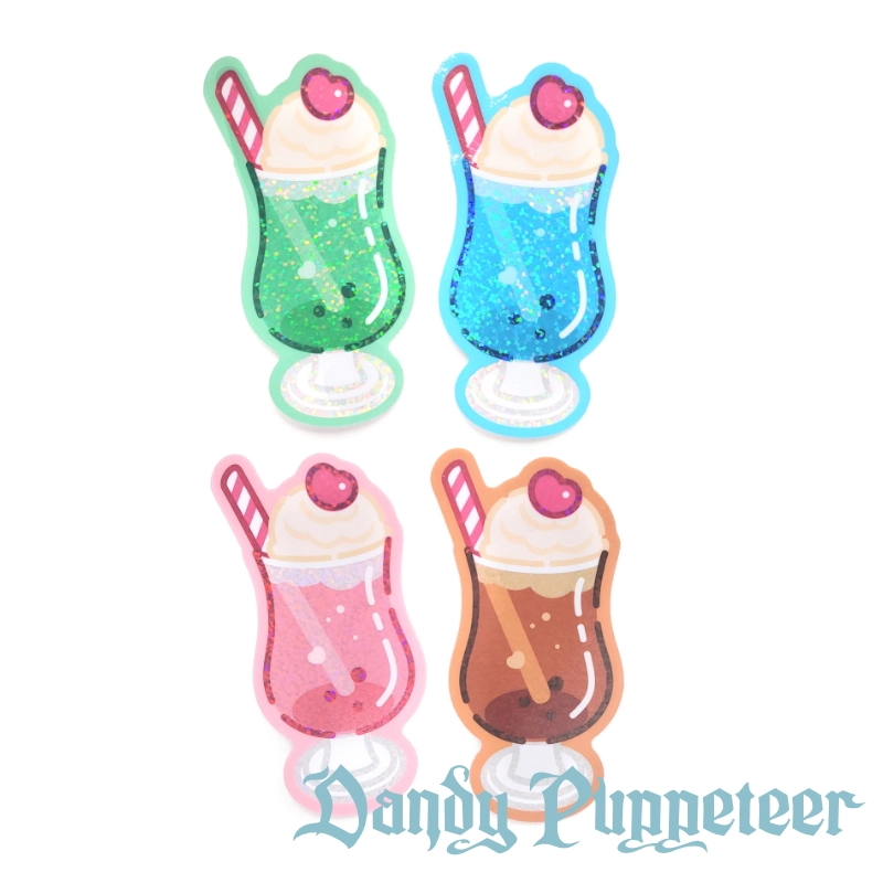Soda Float Glitter Sticker