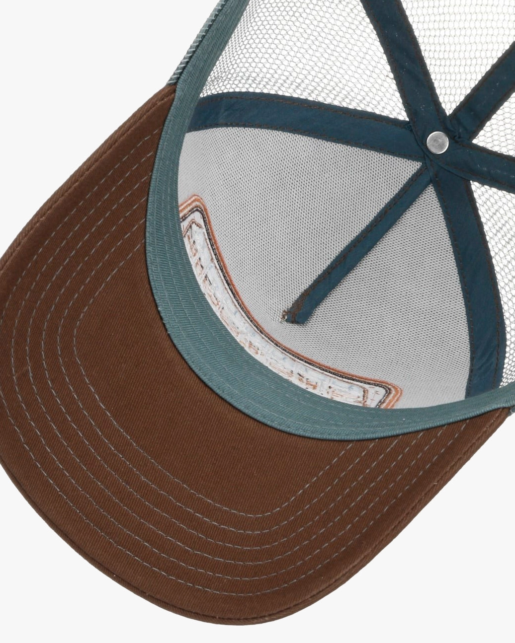 Stetson Chrome Trucker Cap - Brown / Turquoise