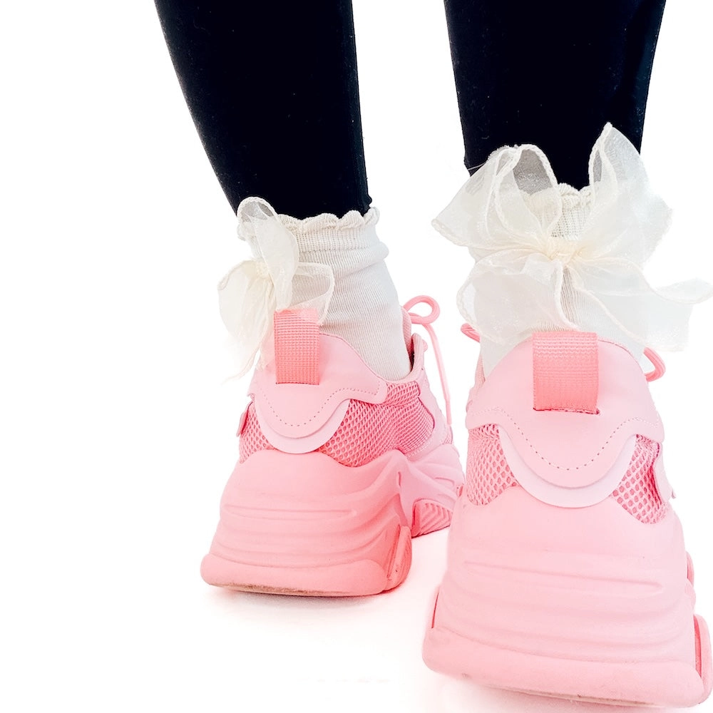 Tulle Bow Socks