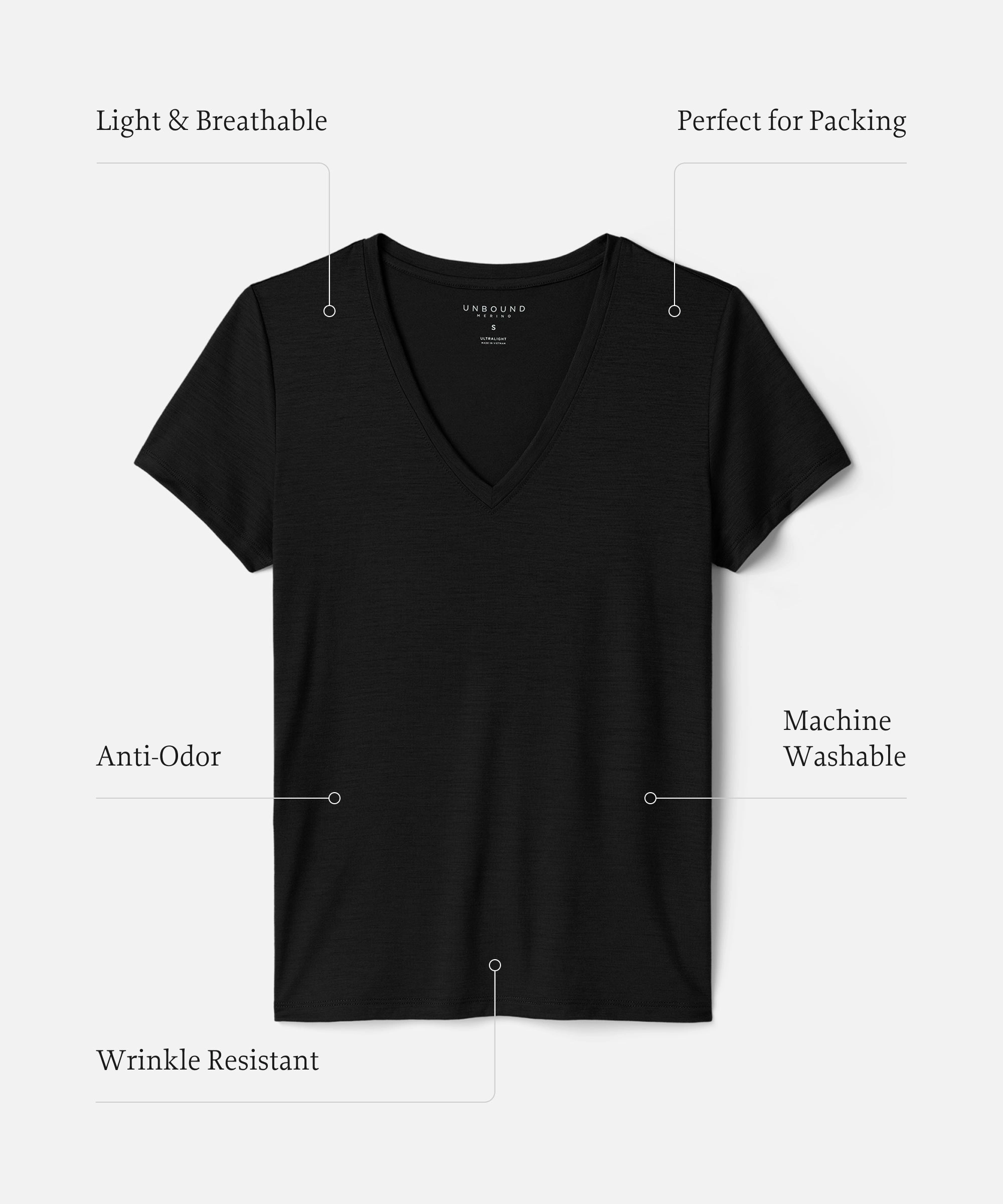 Women’s Ultralight Merino V-Neck T-Shirt